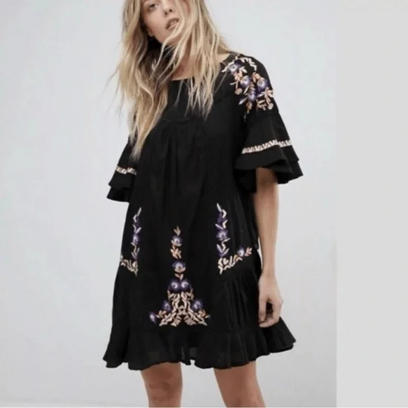 Free People Pavlo Embroidered Mini Dress - Picture 2 of 8